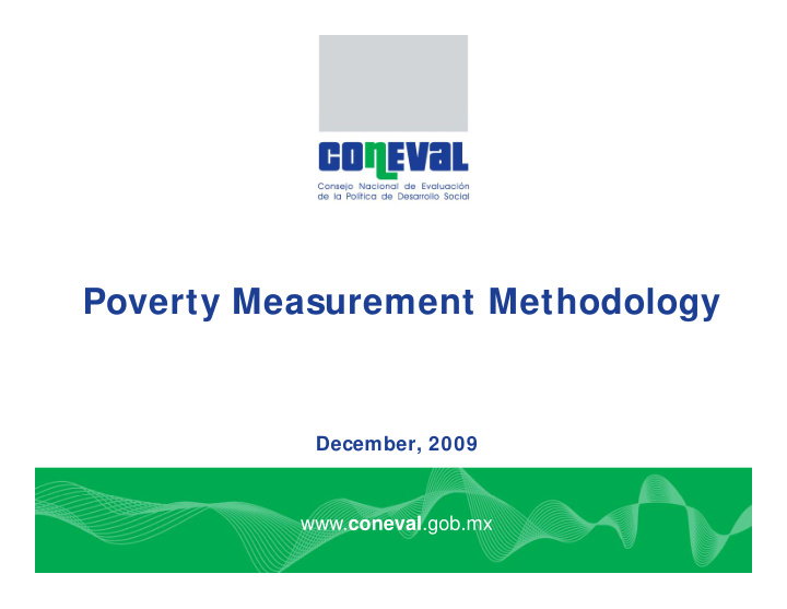 poverty measurement methodology