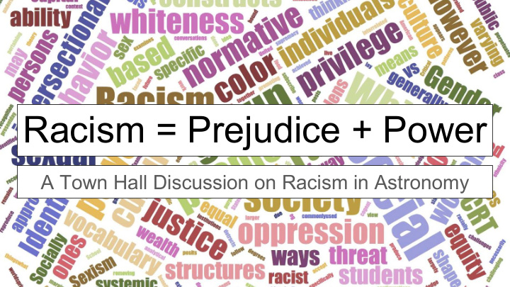 racism prejudice power