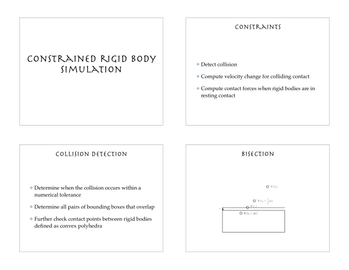 constrained rigid body