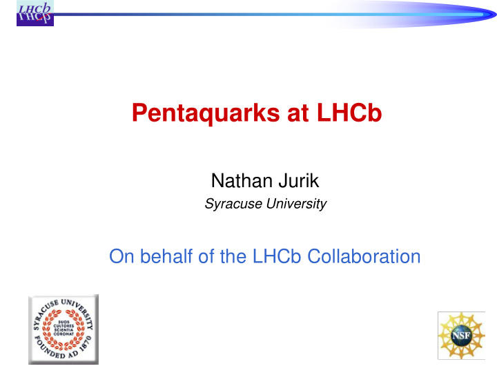 pentaquarks at lhcb