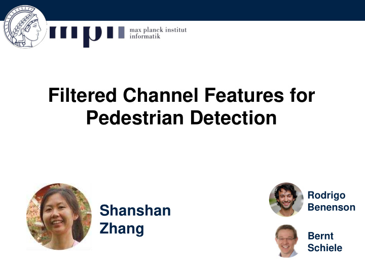 filtered channel features for
