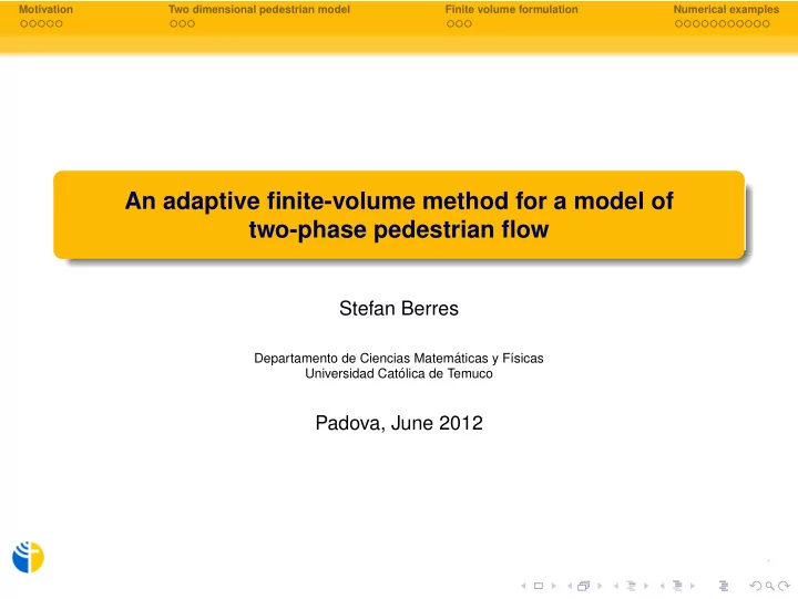 an adaptive finite volume method for a model of two phase