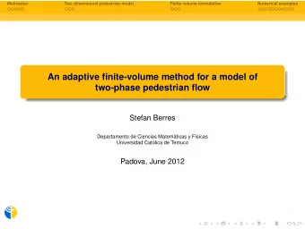 An adaptive finite-volume method for a model of  two-phase pedestrian flow  Stefan Berres