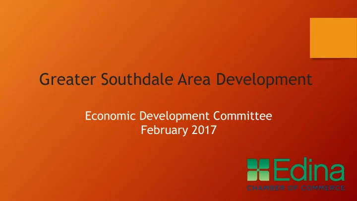 greater southdale area development