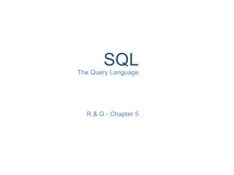 Query  Execu*on        Declara*ve  Query  (SQL)    We  start  from