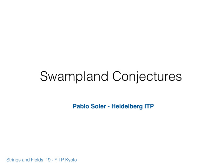 swampland conjectures