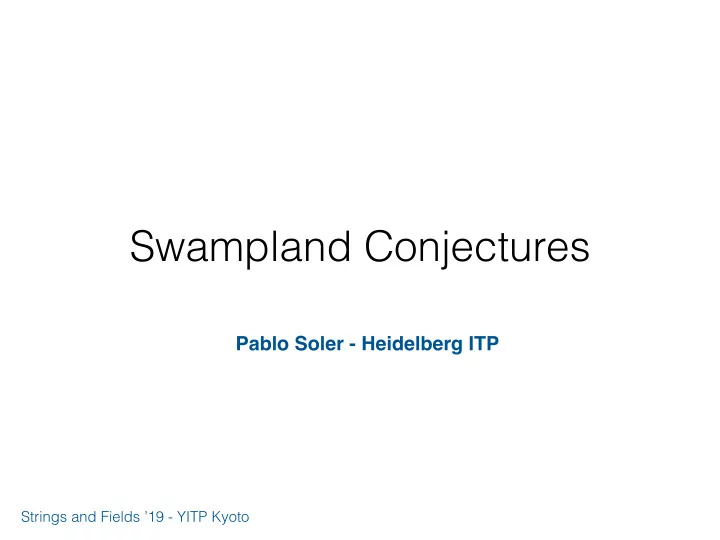 swampland conjectures
