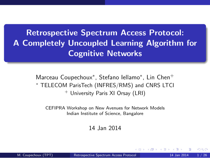 retrospective spectrum access protocol a completely