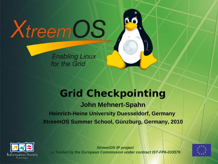 grid checkpointing