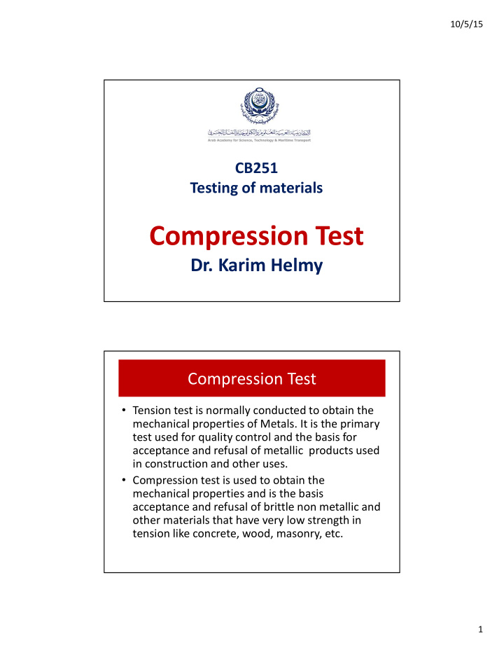 compression test