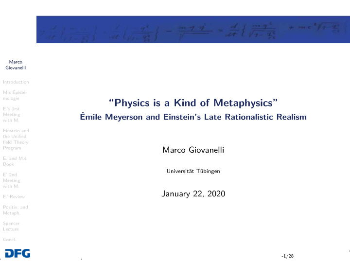 physics is a kind of metaphysics
