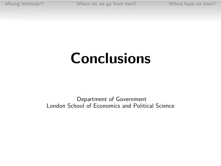 conclusions
