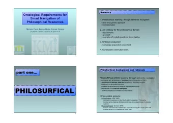 PHILOSURFICAL  - Dynamic reorganization according to different perspectives - Mechanisms for