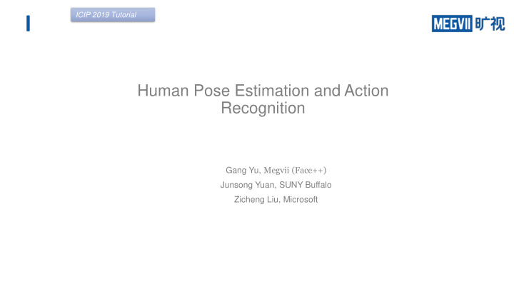 human pose estimation and action