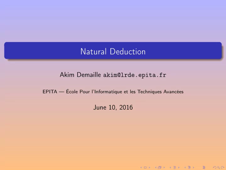 natural deduction