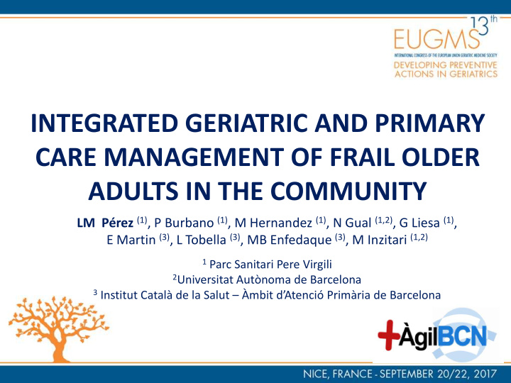 integrated geriatric and primary
