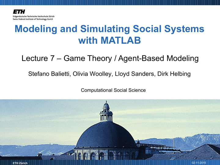 modeling and simulating social systems with matlab