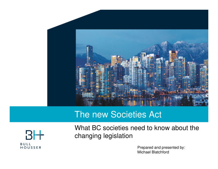 the new societies act