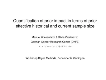Quantification of prior impact in terms of prior  effective historical and current sample size