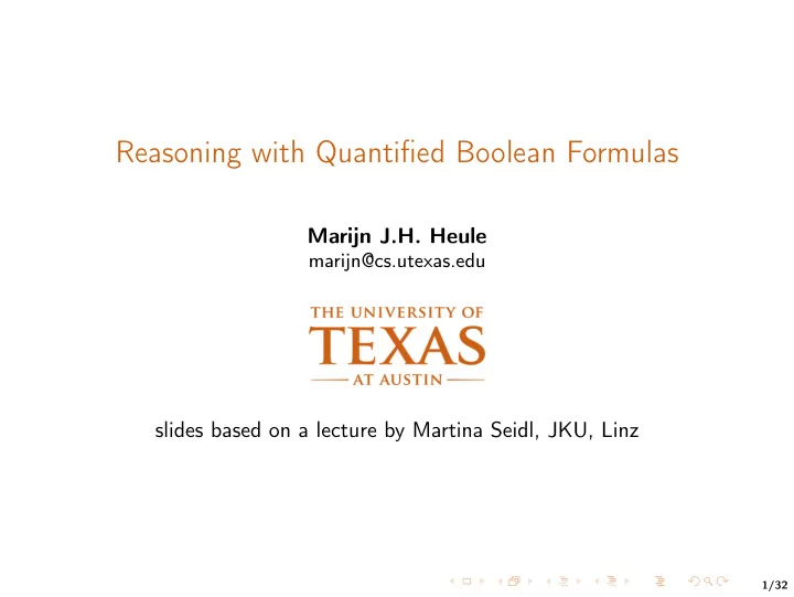 reasoning with quantified boolean formulas
