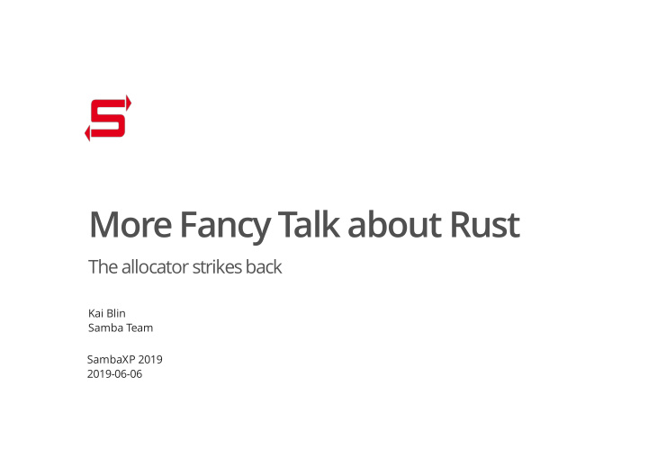 more fancy talk about rust
