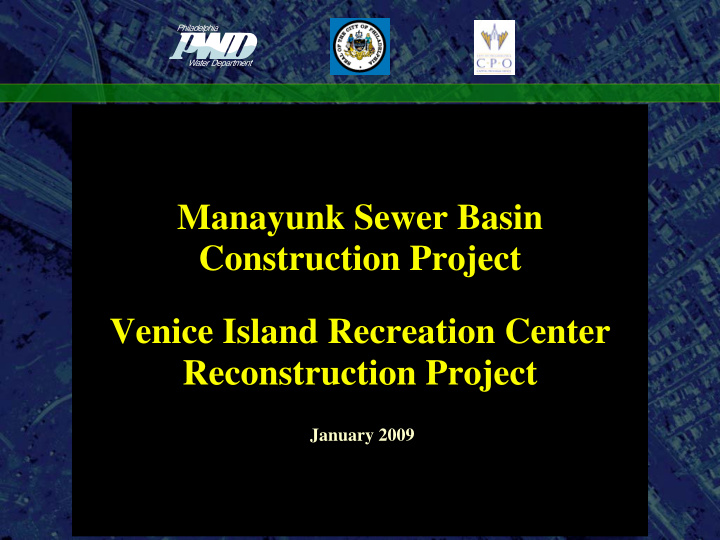 manayunk sewer basin construction project venice island