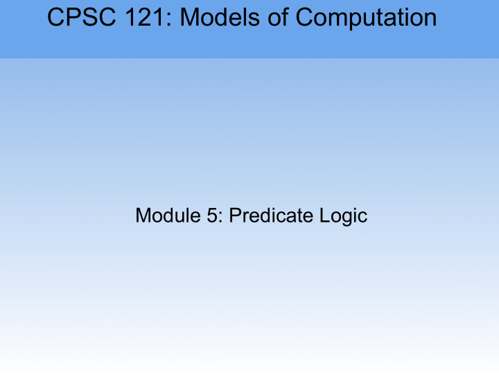 cpsc 121 models of computation