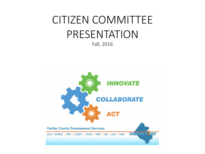citizen committee presentation