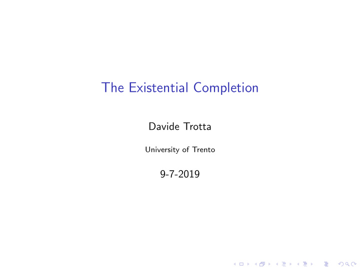 the existential completion