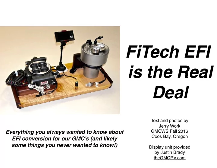 fitech efi is the real deal