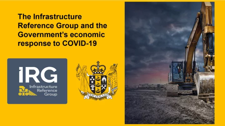 about the infrastructure reference group process