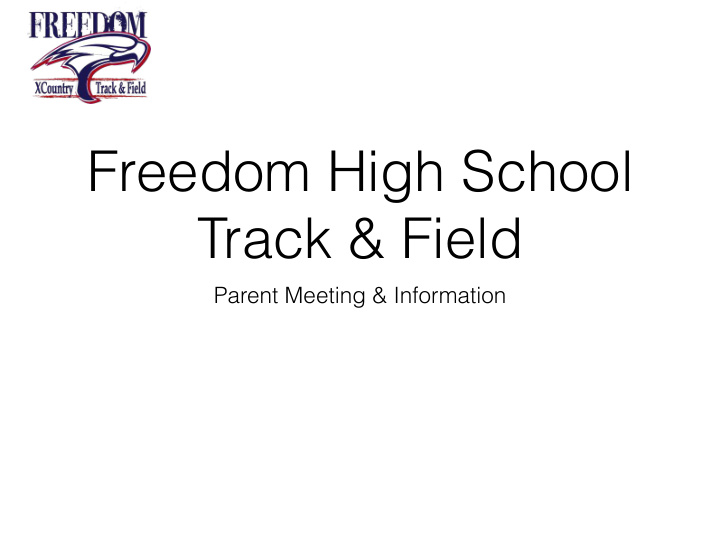 freedom high school track amp field