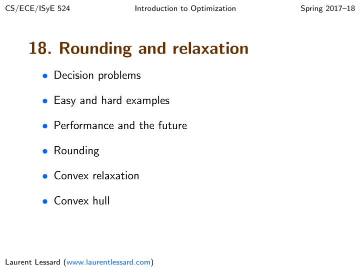 18 rounding and relaxation