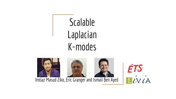 scalable laplacian k modes