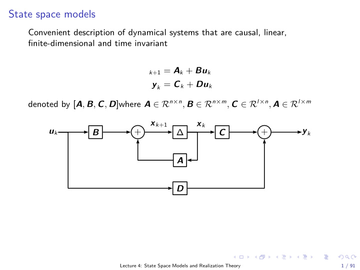 state space models