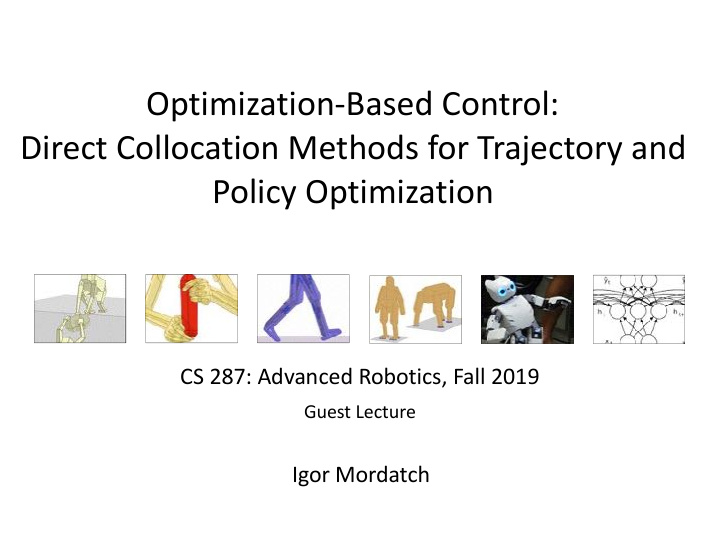 optimization based control direct collocation methods for