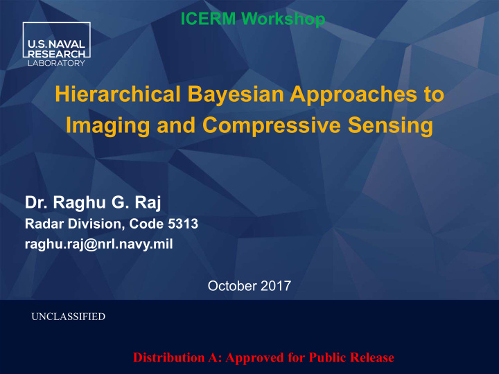 hierarchical bayesian approaches to imaging and