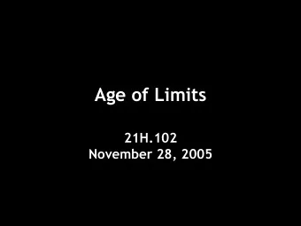 Age of Limits  21H.102  November 28, 2005  Betty Friedan  (B 1921)  N.O.W. organizing conference,