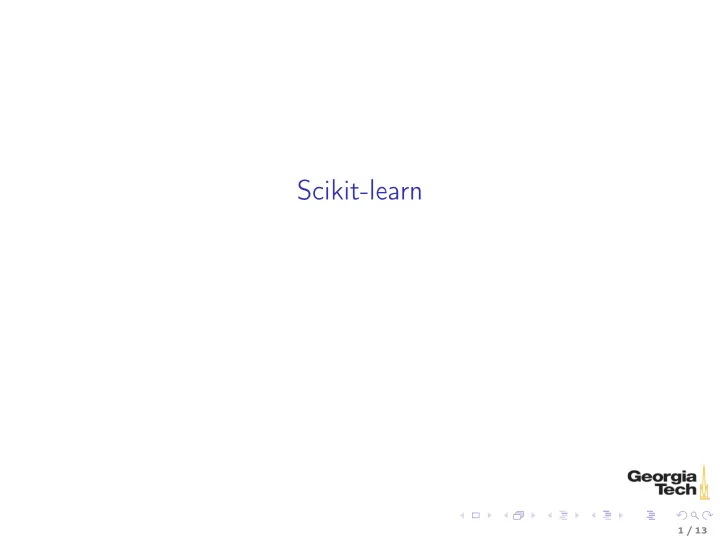 scikit learn