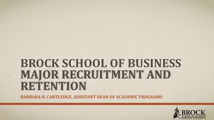 major recruitment and