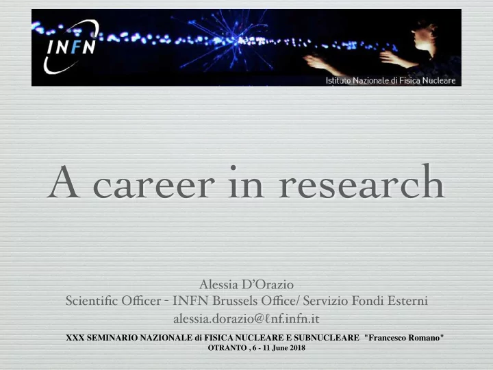a career in research