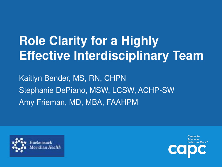 effective interdisciplinary team