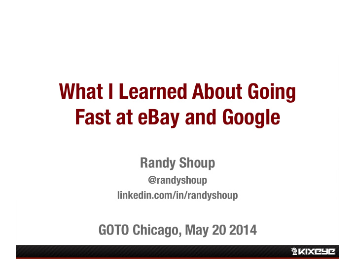 fast at ebay and google