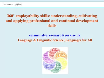 360 employability skills: understanding, cultivating  and applying professional and continual