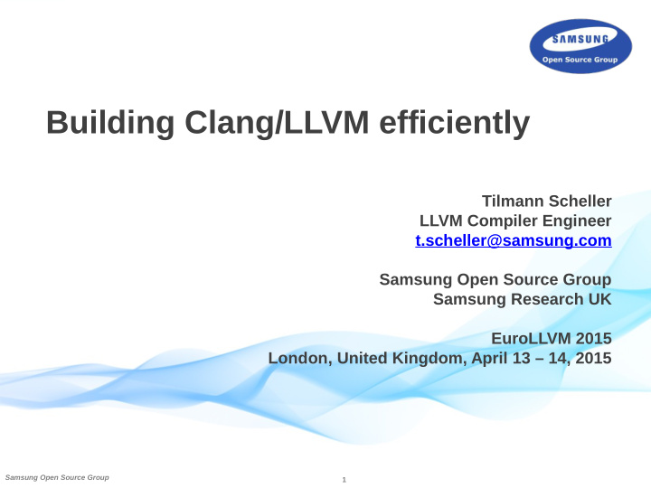 building clang llvm efficiently