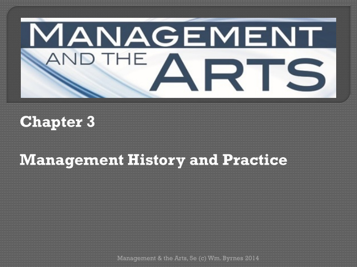 chapter 3 management history and practice