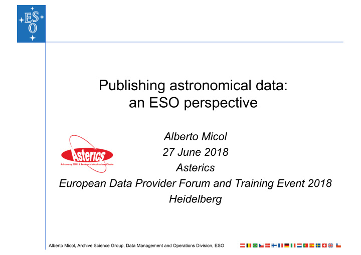 publishing astronomical data an eso perspective