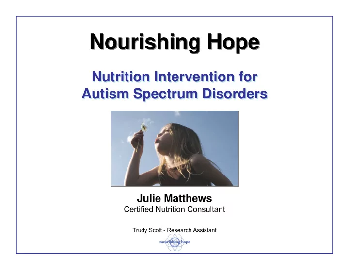 nourishing hope nourishing hope