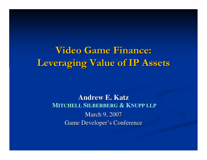 video game finance video game finance leveraging value of