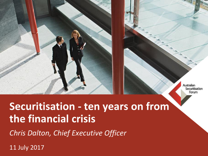 securitisation ten years on from